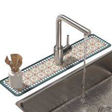 Deisoi Ikeulli 圖案水龍頭墊 圓形孔 10 x 38 cm, N13, 2個