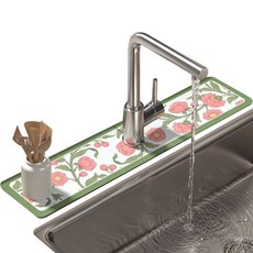 Daysoy圓型水龍頭防濺墊 10*38cm, 1個, N02