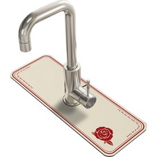 Daysoy 玫瑰水龍頭墊 14 x 60 cm, 1個, 02 紅色