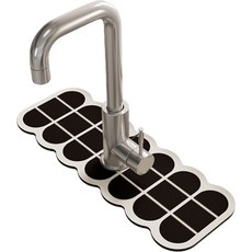 DAYSOY 現代居家水龍頭墊 14 x 60 cm, 02 黑色, 1個