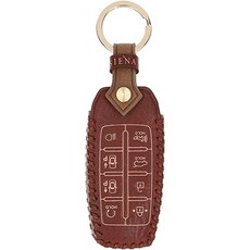 오시에나 차 키케이스 스마트 가죽 피렌체 키홀더, 그레이레드, 현대 J타입 8버튼