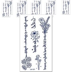 Hotdaysome 紋身貼紙 UM-007, 海軍藍, 10個