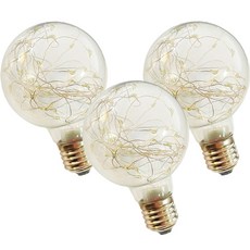 focus Edison LED 1.2W混亂設計燈泡 G80, 紅色的, 3個