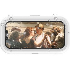 워너프 방수 360 스마트폰 거치 홀더 케이스 파우치, 화이트, 1개