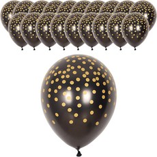 Sempertex 金色五彩紙屑氣球 30cm, 20個, 珍珠黑