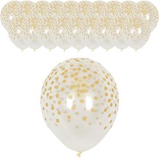 Sempertex 金色亮片氣球 30cm, 20個, 透明