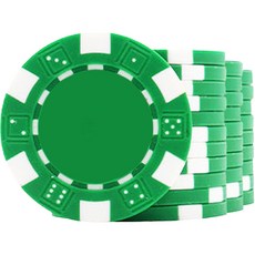 Huni.com 國際標準比賽用籌碼, 100入, 綠色