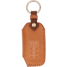 osiena 汽車鑰匙包 智能皮革 佛羅倫斯 鑰匙圈, 紅棕色, 起亞O 9鍵