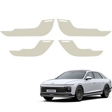 MAYTON 皮革防刮車門保護蓋 SC, 現代 Grandeur GN7, 香草米