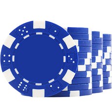 Hooni.com 國際規格比賽用鮮明彩色籌碼 100p, 1個, 藍色