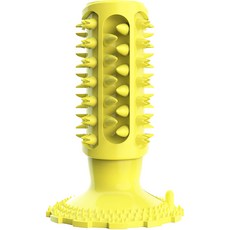 Petconomy 狗狗矽膠啾啾玩具, 黃色, 1個