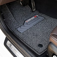 Bibiki 加寬型腳踏線圈汽車腳踏墊 第1排 + 第2排 套組, 灰色, Hyundai The New Santa Fe TM (6人座) (油電混合) (2020年 ~ 2023年)