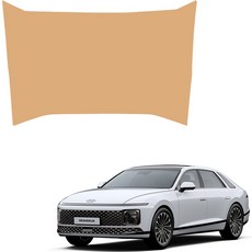 MAYTON The All New皮革第二排中控台後防刮蓋 皮革SC, 馬鞍棕色, Hyundai Grandeur GN7