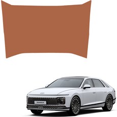 MAYTON The All New皮革第二排中控台後防刮蓋 皮革SC, 棕色, Hyundai Grandeur GN7