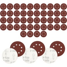 ZioBiz 圓形砂紙 1000號 125 x 125 mm, 50個