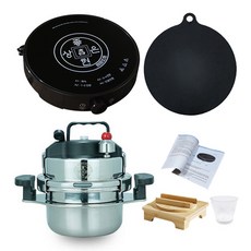 참좋은현상 5분 바로 밥 누룽지 인덕션 원형 + 가마솥 풀세트, 1.2L, 혼합색상