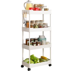 마이닝 클래식 다용도 트롤리, 화이트, 4단