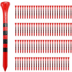Elsso 熟練者用木製高爾夫球釘 70mm 100入, 紅色