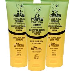 Dr.PAWPAW 多合一沐浴洗髮露 芒果椰子香, 200ml, 3個
