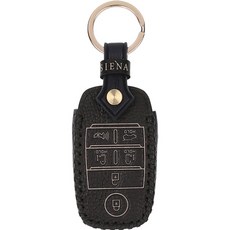 오시에나 차 키케이스 스마트 가죽 피렌체 키홀더, 네이비블랙, 기아 B 6버튼