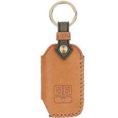 오시에나 차 키케이스 스마트 가죽 피렌체 키홀더, 카키내츄럴, 기아 K 7버튼