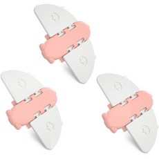 GUNU 滑門鎖, 粉紅色, 3個