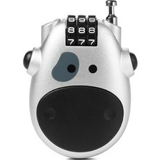 TravelCube 防盜迷你鋼纜3位密碼鎖 銀色, 1個