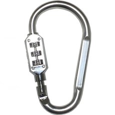 TravelCube 彩色登山扣 3位密碼鎖 特大號 銀色, 1個