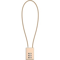 TravelCube 方形不鏽鋼塗層長鋼纜3位密碼鎖 金色 50cm, 1個