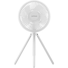 제니퍼룸 무드등 무선 캠핑 탁상형 선풍기, JR-F6001WH, 화이트