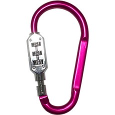 TravelCube 彩色登山扣3位密碼鎖 中型 粉紅色, 1個