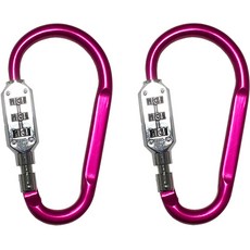 TravelCube 彩色登山扣3位密碼鎖 中型 粉紅色, 2個