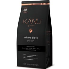 카누 커피 원두 벨베티 블랙, 홀빈(분쇄안함), 200g, 1개