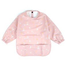 Le Meilleur 孩童長袖防水圍兜, 粉色小島款(L), 1件