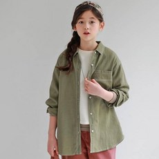 女童透氣Nica亞麻拼接襯衫 J6548