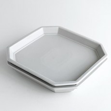 로코리빙 다각접시, 그레이, 2개