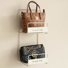 READY BOX 免打孔包包手提包收納整理展示架, 白色的, 2個