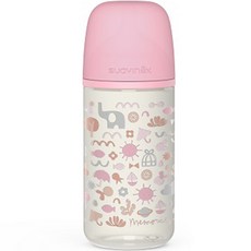 suavinex 蘇維妮 嬰兒用安心玻璃奶瓶, 回憶粉, 1個, 240ml