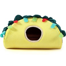 펫플로우 부드럽고 편안한 빼꼼 라운드 터널 소동물 은신처, 옐로우, 1개