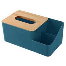 Blue Living 簡約多用途收納面紙盒, 1個, 藍色