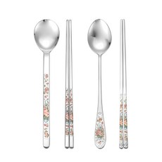 에스엠에프 잉글랜드 세라믹 부부수저 2p 세트, 혼합색상, 숟가락 2종 + 젓가락 2종, 1개