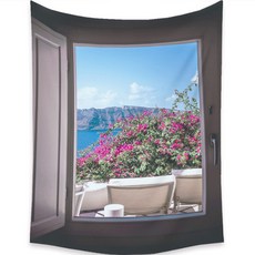 알로데 창문으로 보는 야외 풍경 태피스트리, 12