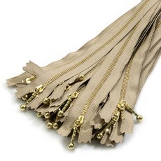 YKK 華可貴 金色拉鍊1 15cm, 摩卡, 25個