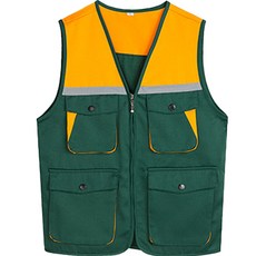 UNHAVE 男女通用多口袋釣魚工作背心, TYPE02