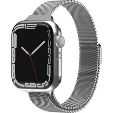 신지모루 스마트워치 슬림 밀레니즈 스트랩, 실버, 1개