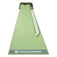 Healing Shot家庭公園高爾夫球墊推桿練習器, 橄欖綠