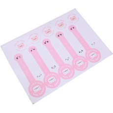 이홈베이킹 땡큐 롤리팝 귀여운 강아지 스티커 10p, 핑크 + 화이트, 10개