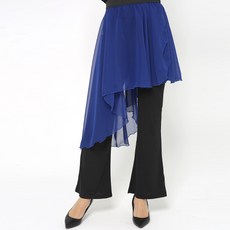 dancedome MOL 雪紡斜裹裙 LDL3600, 藍色