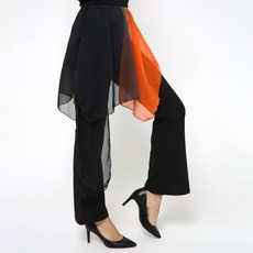 dancedome Mol 多色方形圍裹裙 LDL3500, 橘色