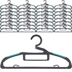 優質耐用旋轉防滑衣架, 50個, 藍晶